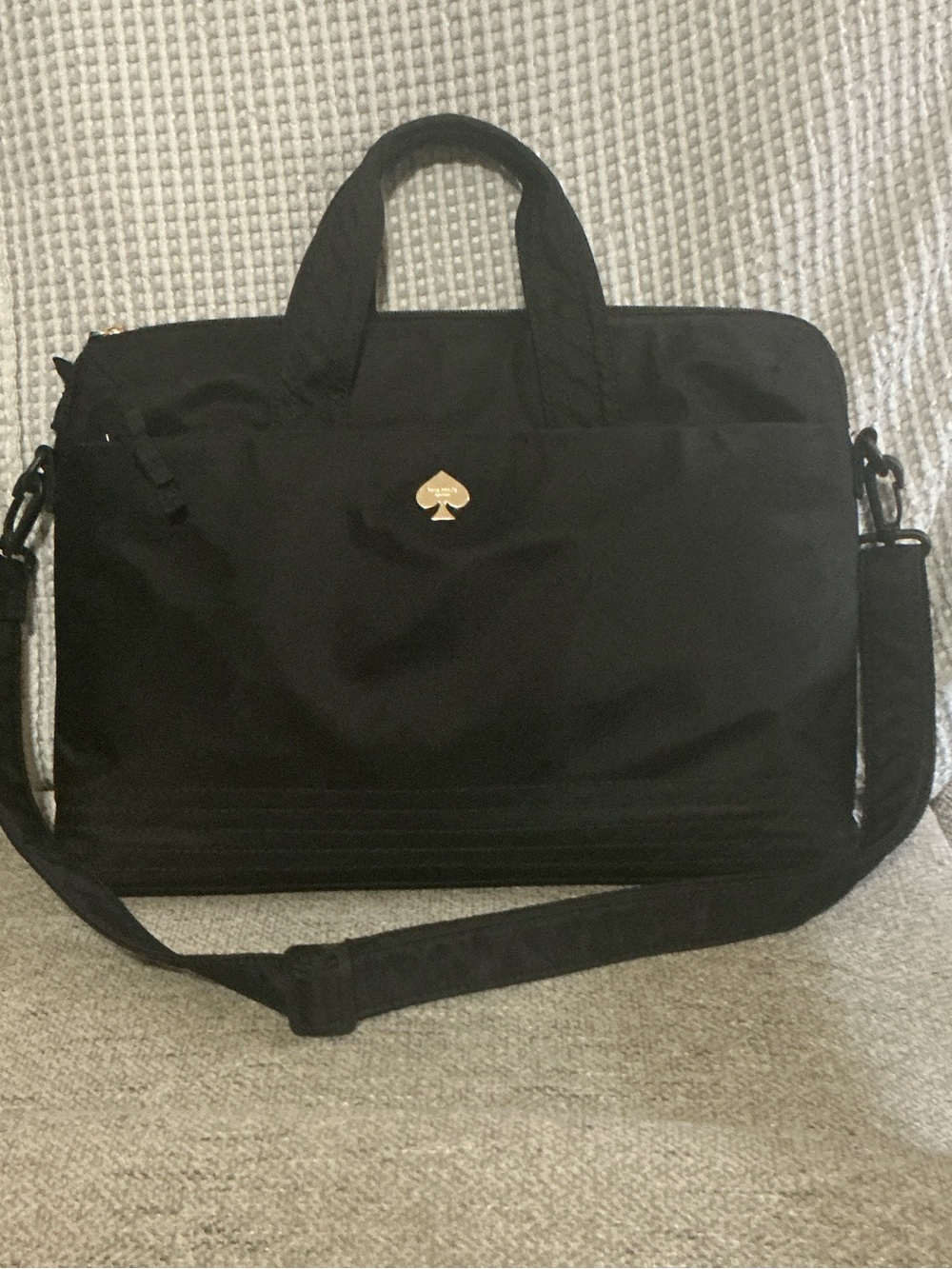 kate spade Black Flatiron Nylon Laptop Bag